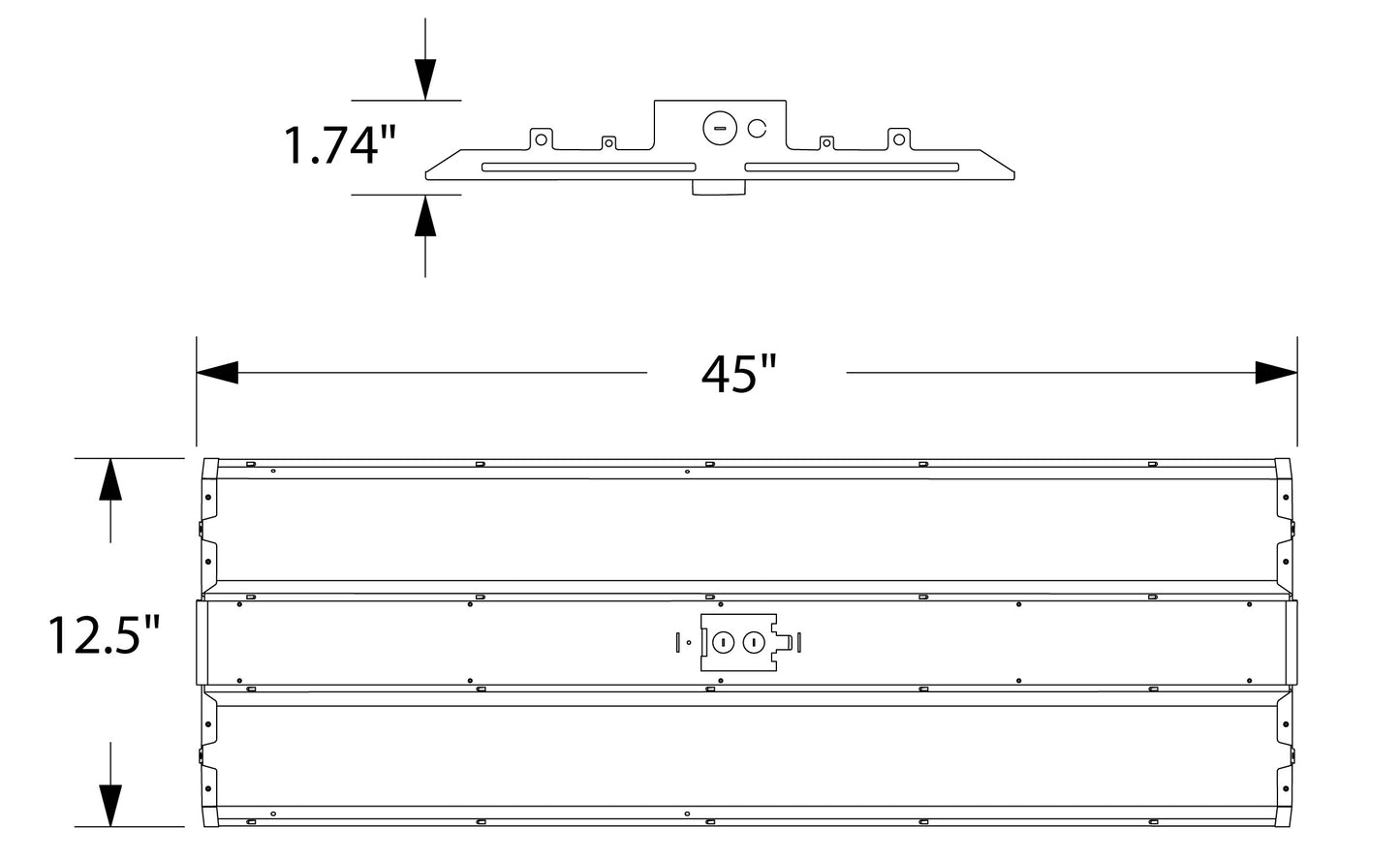 Linear High Bay G4 4ft 400W 62000lm 5 Powers & 6 CCTs Aluminium Housing