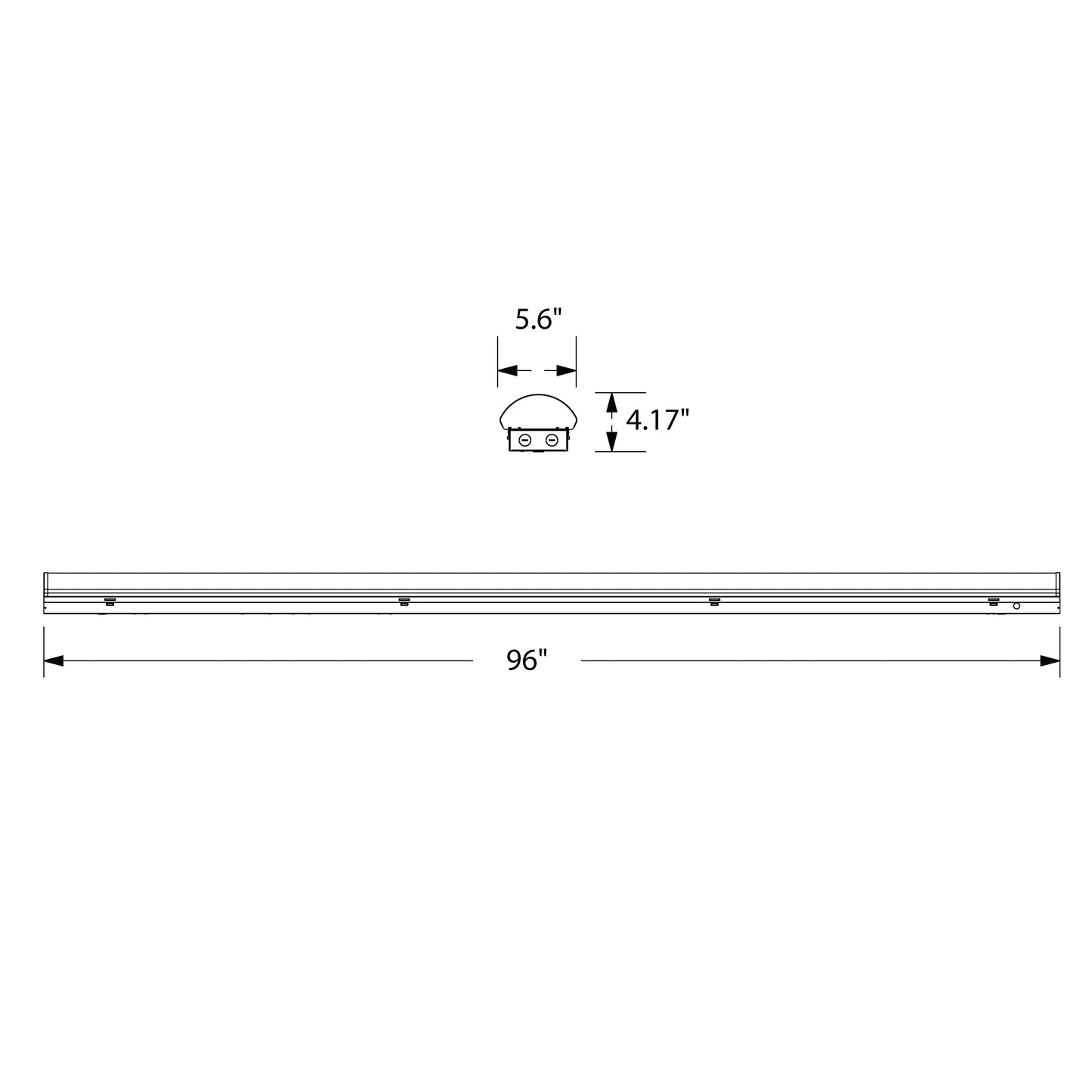Linear Strip Light G3 8ft 200W 30000lm 5 Powers & 6 CCTs With Sensor Base